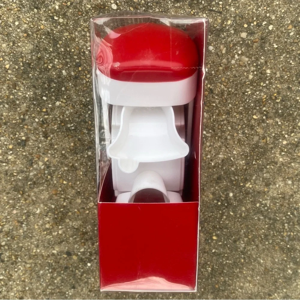 Crate&Barrel Roll & Cut Cookie Cutter AND Sleigh Bell Bistro Mini Tongs NWT